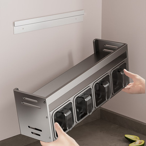 Mensola Salvaspazio in Metallo da Parete Moderna per Spezie Organizzatore per Cucina - Product Image 3