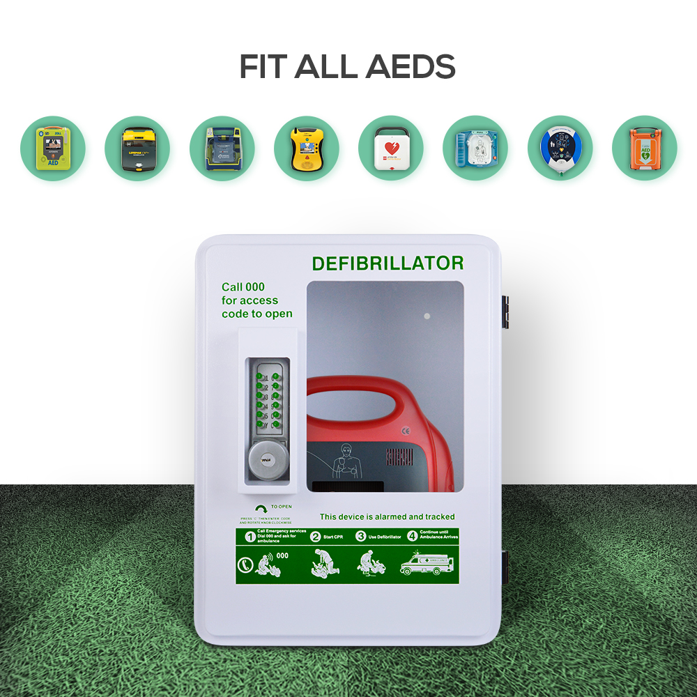 aed cabinet with alarm and lock