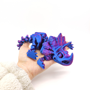 Squelette de Triceratops imprimé en 3D, <span class=keywords><strong>dinosaure</strong></span> articulé préhistorique, figurine 3D, décoration de bureau pour adultes - Product Image 3