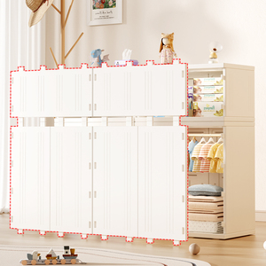 Armoires pour enfants Ensembles de meubles pour enfants Jouets Rangement pour adolescents Boîte à vêtements en plastique Chambre de bébé Organisation maternelle Étagère à livres - Product Image 6