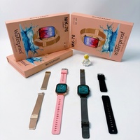 MK76 Smartwatch IP68 Wasserdicht Quadratisches IPS-Display Chronograph Wecker Aktivitätstracker Anrufannahme Silikon-Stahl Doppelarmband