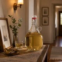Bouteille en verre à bouchon basculant avec poignée, hermétique, pour bière artisanale, vin, kombucha, personnalisable avec logo, vente en gros