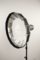 Kotak lunak piring kecantikan cepat Ku-16ly dengan strip dudukan Bowen untuk lampu profesional fotografi Godox Aputure Jinbei