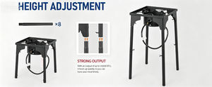 Réchaud de camping portable et léger au <span class=keywords><strong>propane</strong></span> pour les voyages, les pique-niques, la brasserie maison et la cuisine en extérieur, facile à nettoyer - Product Image 6