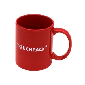 Taza de café en blanco blanca con mango colorido al por mayor, tazas de cerámica personalizadas por sublimación - Product Image 2