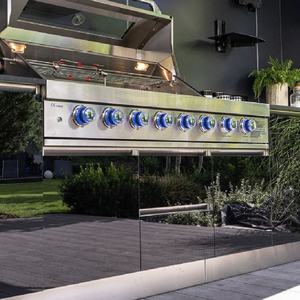 <span class=keywords><strong>Cucina</strong></span> Modulare Mobile Compatta Moderna in Acciaio Inox con Piano di Lavoro in Quarzo Artificiale e Paraschizzi Incluso, <span class=keywords><strong>Cucina</strong></span> Prefabbricata - Product Image 3