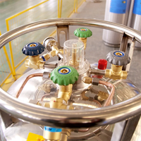Réservoir de stockage cryogénique à basse température de 210 L pour soudage de bouteilles de gaz isolées, en acier inoxydable, pour argon liquide, azote et CO2