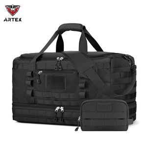 Bolsa de Gimnasio de Gran Capacidad para Viajes, para Hombre y Mujer, Bolsa Táctica de Lona, con Compartimento para Artículos de Aseo y Zapatos - Product Image 1