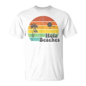 Camiseta para mujer con cita de verano de Hola Beaches Retro Beach Vacation - Product Image 1