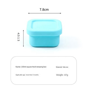2026 Durable Multifunctional Portable Full Silicone Food Grade BPA Free Leak Proof Microwavable Bento <b>Lunch</b> <b>Box</b> - Product Image 4