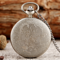 Reloj de bolsillo con cadena de gravedad, colgante de cuarzo, Steampunk, Vintage, para regalo