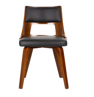 Chaise de salle à manger rembourrée en bois de haute qualité en cuir meubles de maison chaise de salle à manger moderne en bois massif panneau ensemble de table à manger nordique