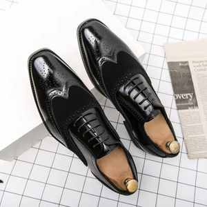 Chaussures de mariage pour homme en cuir véritable italien haut de gamme, imperméables, style Oxford, faites à la main, à enfiler. - Product Image 2