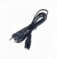 Câble d'extension d'alimentation CA européen avec fiche CEE7/16 vers prise polarisée 2 broches en forme de 8 (IEC C7) pour PC et ordinateur portable