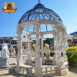Jardín exterior piedra templo gazebo Piedra Natural mármol granito columna pabellón - Product Image 4