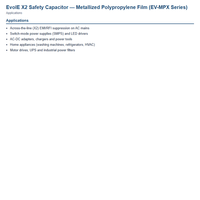 Condensateur de sécurité X2, condensateur à film polypropylène métallisé, 275VAC 310VAC 0,001-4,7uF, CQC VDE UL EV-MPX EvolE