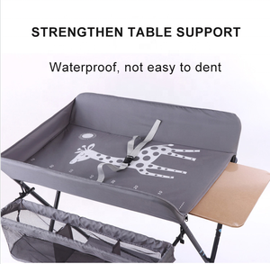 Hot-selling Baby <strong>Changing</strong> <strong>Table</strong> Baby Diaper <strong>Table</strong> <strong>Folded</strong> with Wheels Support OEM - Product Image 5