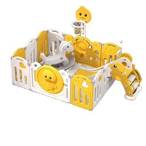 Corralito para <span class=keywords><strong>niños</strong></span>, cerca de plástico plegable para interiores, sala de juegos montada en <span class=keywords><strong>casa</strong></span>, combinación de valla de seguridad - Product Image 1