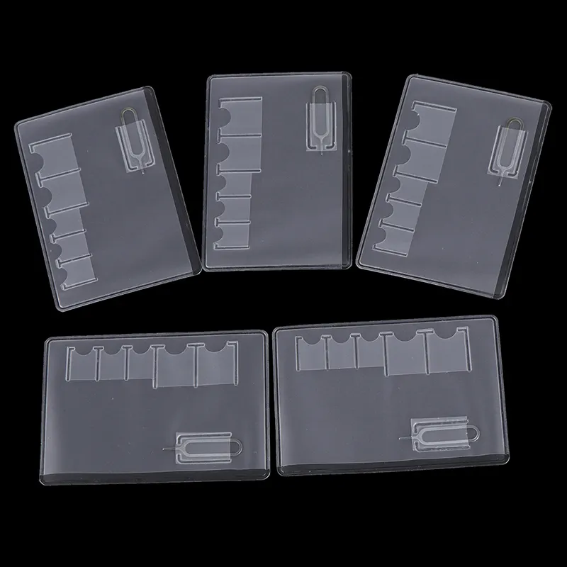 यूनिवर्सल लोकप्रिय नियमित सिम कार्ड स्लॉट धारक, माइक्रो और नैनो सिम मेमोरी कार्ड भंडारण बैग