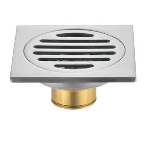 Stainless steel Round Apple Buckle Hotel Shower Bathroom Water Floor Drain Odorless floor drain 15*15 stainless steel