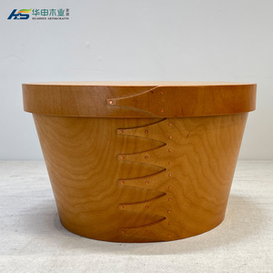 Huashenwood Bắc Âu Retro làm bằng tay bằng gỗ shaq hộp nghệ thuật Thời Trung Cổ vỏ cây Hộp nhà hình bầu dục lưu trữ hộp - Product Image 4