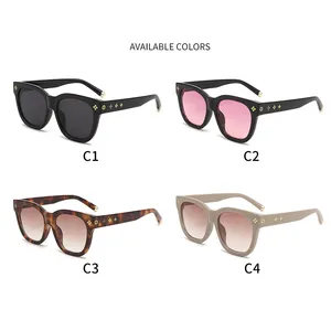 2024 роскошные женские солнцезащитные очки кошачий глаз оптом модные женские подарочные солнцезащитные очки для девушек продвижение