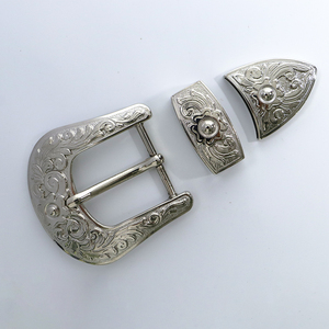 Fibbia per Cintura Stile Western a Tre Pezzi con Perno da 35mm Fibbie Classiche per Uomo Fibbie per Cinture in Stile Vintage - Product Image 1