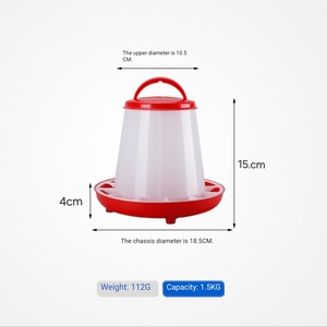 Bebedero de aves de corral con patas, contenedor de agua duradero con mango de transporte para Pollos y Aves - Product Image 2