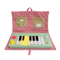 Jouet clavier en bois certifié CE avec sac portable, effets lumineux et sonores, plusieurs chansons intégrées, jouet musical pour enfants