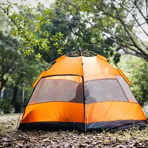 공장 재고 좋은 품질 풍선 캠핑 야외 방수 큰 가족 더블 레이어 자동 캠핑 텐트