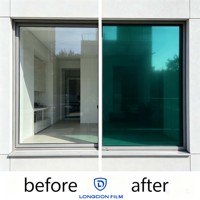 Film teinté pour vitres de bâtiments commerciaux, 2MIL, protection UV, film solaire pour fenêtres, maison, bureau