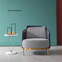 Sillón Individual Moderno y Tradicional de Cuero/Tela para Sala de Estar, Apartamento o Gimnasio