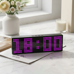 Horloge numérique de bureau en gros avec minuteur compte à rebours/affichage de la température, fonction Snooze, calendrier - Horloge LED murale/de table - Product Image 2