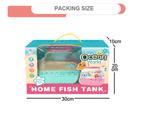 Giocattolo Acquario Happy Aquarium Ocean <span class=keywords><strong>World</strong></span> con Luci Colorate e Musica, Rete da Pesca e Vasca per Pesci in Plastica per Bambini - Product Image 6