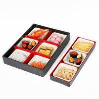 Boîte Bento Japonaise Empilable et Compartimentée, Anti-Graisse, Idéale pour Sushi, Sashimi, Repas, Collations, Hot Pot, Maison et Restaurant