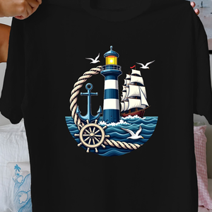 Camiseta básica clásica con cuello redondo, camiseta con cuello redondo de tacto suave de algodón. - Product Image 3