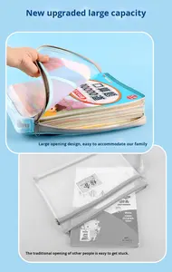 حقيبة ملفات شفافة مقاومة للماء من البلاستيك PVC مع سحاب، حافظة مستندات بلاستيكية بأحجام A3 و<span class=keywords><strong>A4</strong></span> وA5 وA6 - Product Image 6