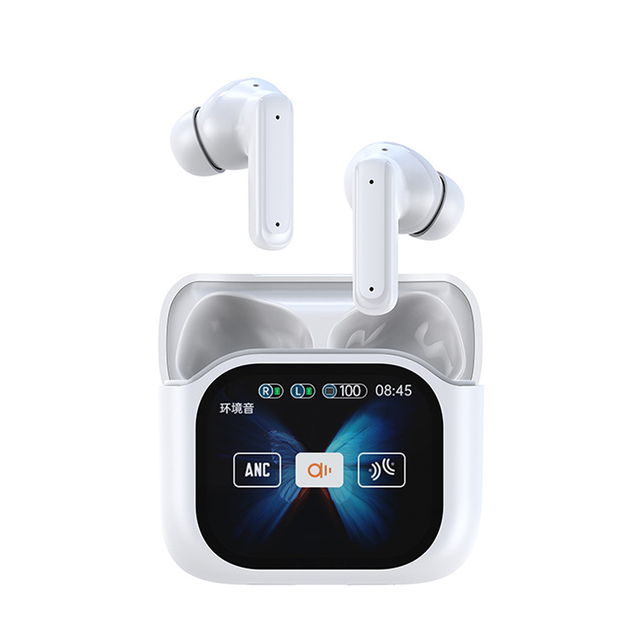 Multi-function Stereo Sound Waterproof Translation Earphone JM19 ANC Intelligent LCD Full Colour Screen Touch Headphones