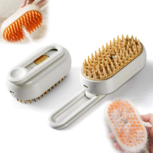 Rechargeable Soft Cat Hair Steam <b>Brush</b> for <b>Pet</b> Grooming and Massage - Product Image 1