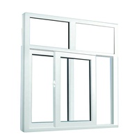 Fenêtres Coulissantes en PVC à Design Moderne Européen, Personnalisables, à Double Vitrage, Oscillo-Battantes pour Villas, Cadre en Plastique