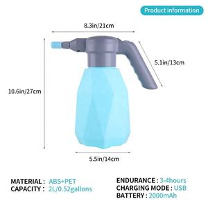 Pulverizador <span class=keywords><strong>de</strong></span> agua eléctrico portátil recargable por USB para jardín, lata <span class=keywords><strong>de</strong></span> agua <span class=keywords><strong>de</strong></span> plástico automática para exteriores para riego <span class=keywords><strong>de</strong></span> <span class=keywords><strong>plantas</strong></span>, rociador <span class=keywords><strong>de</strong></span> jardín - Product Image 2