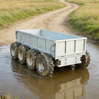 Nouveau Transporteur Électrique Télécommandé pour Terres Agricoles, Vergers et Chantiers de Construction, 8x8, 1500 kg, Chariot de Manutention de Matériaux Agricoles
