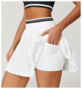 Ensemble jupe de <span class=keywords><strong>tennis</strong></span> plissée Joyyoung pour femme, soutien-gorge de sport à dos nageur, jupe de golf à taille haute, tenues de fitness et d'entraînement, deux pièces - Product Image 3