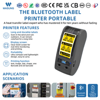 Impresora de Etiquetas Térmicas MASUNG, Máquina de Impresión de Cintas de Transferencia de Calor, Impresora Portátil de Bolsillo para Uso en Campo, Mini Impresora Industrial de Etiquetas y Señales
