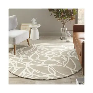 multi purpose nordic style natural fiber material home decor use cotton backing carpets and area rugs