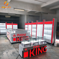 Comptoir d'exposition pour téléphones mobiles intégré, vitrine verrouillable avec éclairage LED pour magasin de détail