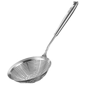Passoire creuse en acier inoxydable 304, grande, en forme de gourde, ustensile de cuisine avec manche allongé, résistante aux éclaboussures d'huile - Product Image 1