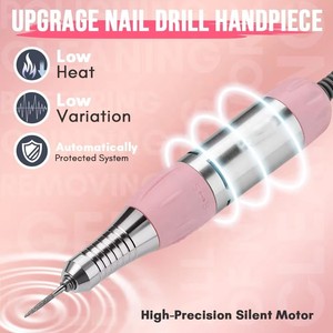 Taladro de Uñas Portátil Eléctrico, Lima de Uñas Eléctrica Geneviere E File Rosa JD700 Profesional 30000 RPM, Taladro de Manicura - Product Image 4