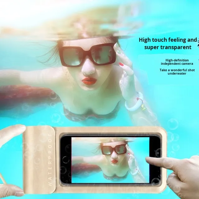 Universal 5/" 6.2/" 6.5/" PU+TPU Mobile Phone Waterproof Bag Case Water Proof Protective Pouch for Surfing Swimming Dry Storage