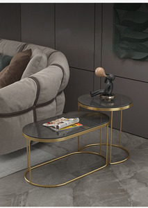 Tavolino da Tè Moderno di <span class=keywords><strong>Piccole</strong></span> <span class=keywords><strong>Dimensioni</strong></span> - Combinazione Lusso Leggero con Vetro Temperato, Contenitore Durevole ed Ecologico per <span class=keywords><strong>Soggiorno</strong></span> Familiare - Product Image 6